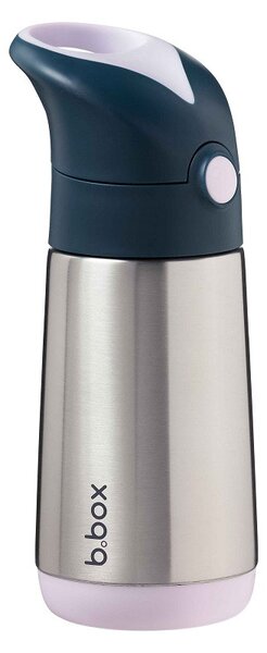 Termoska na pití s brčkem, 350ml, b.box, indigo/růžová