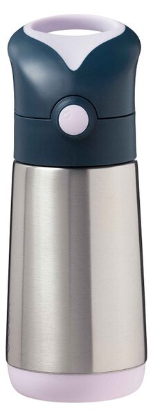 Termoska na pití s brčkem, 350ml, b.box, indigo/růžová