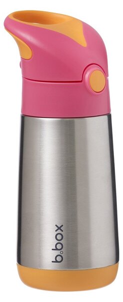 Termoska na pití s brčkem, 350ml, b.box, růžovo/oranžová