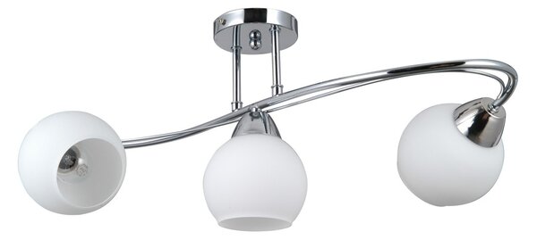 Italux PND-40692-3-CH přisazené stropní svítidlo Bevio | 40W E27 | mosaz | opálová