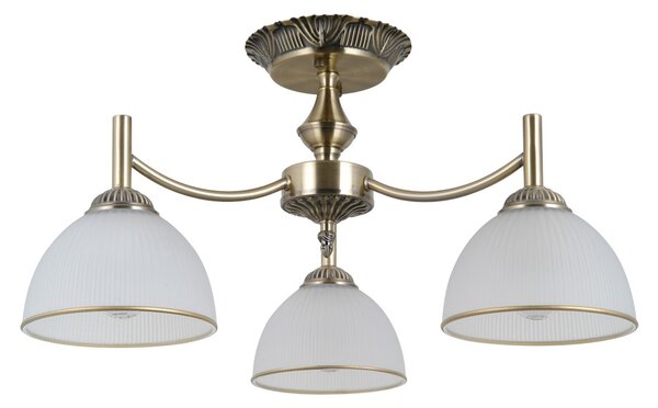 Italux PND-40653-3-ABR-WH přisazené stropní svítidlo Fener | 40W E27 | mosaz | opálová