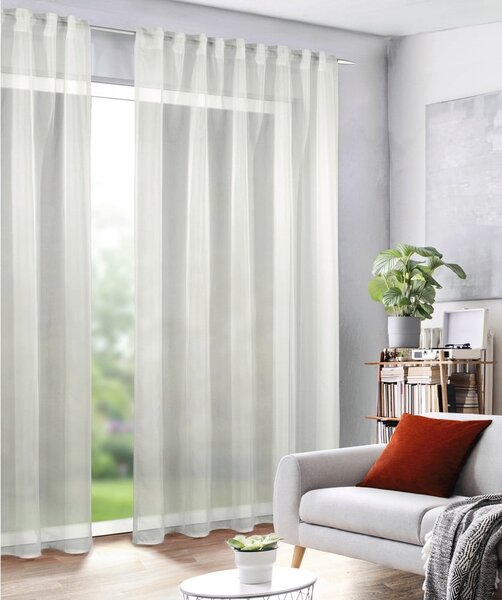Voálová záclona v přírodní barvě 135x245 cm Uni – Sehlbach