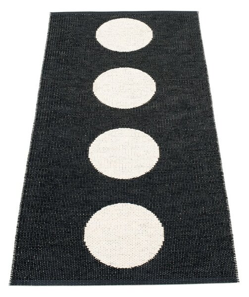 Černo-bílý vnitřní a venkovní běhoun 70x150 cm Vera Black – Pappelina