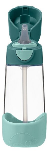 Láhev na pití s brčkem, 450ml, b.box, emerald forest