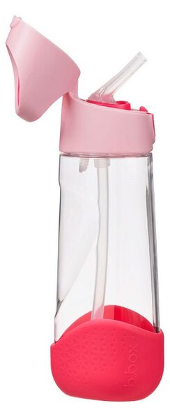 Láhev na pití s brčkem, 600ml, b.box, flamingo fizz