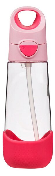 Láhev na pití s brčkem, 600ml, b.box, flamingo fizz