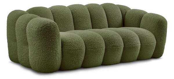 Zelená pohovka z textilie bouclé 232 cm Hippolyte – Bobochic Paris