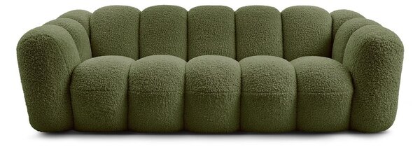 Zelená pohovka z textilie bouclé 232 cm Hippolyte – Bobochic Paris
