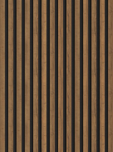 Mexen Lam-F, akustické stěnové lamely 275 × 31,5 cm, filc 6 mm, dub moka, S105-275317-2812-074