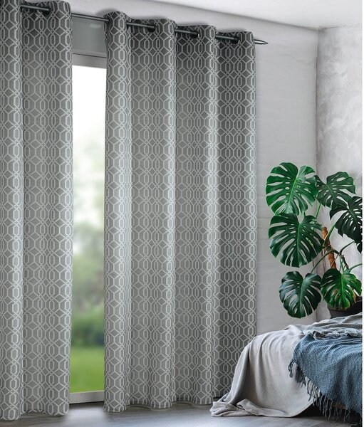 Šedý závěs 135x245 cm Dekor – Sehlbach