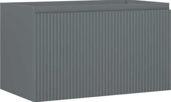 Mexen Rivel, koupelnová skříňka 80 cm, 1 zásuvka, drážkovaná, grafitová matná, 91A20-08047-1-BF66