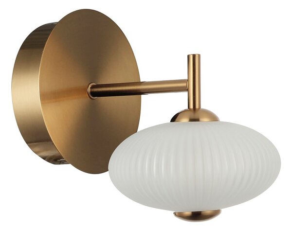 Italux WL-8545-1-BK-GD LED nástěnné svítidlo Nico | 5W integrovaný LED zdroj | 3000K | zlatá | černá | bílá