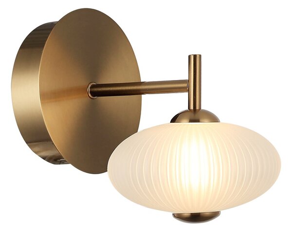 Italux WL-8545-1-BK-GD LED nástěnné svítidlo Nico | 5W integrovaný LED zdroj | 3000K | zlatá | černá | bílá