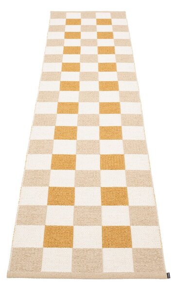 Okrově žluto-béžový vnitřní a venkovní běhoun 70x300 cm Pix Vanilla Ochre – Pappelina