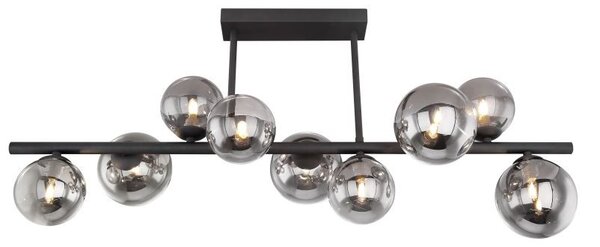 Globo 56133-9D LED přisazené stropní svítidlo Riha 9x3W | 720lm | G9 | 3000K - černá, kouřová