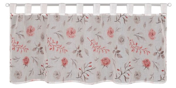 Bílo-růžová záclona 135x45 cm Rose – Sehlbach