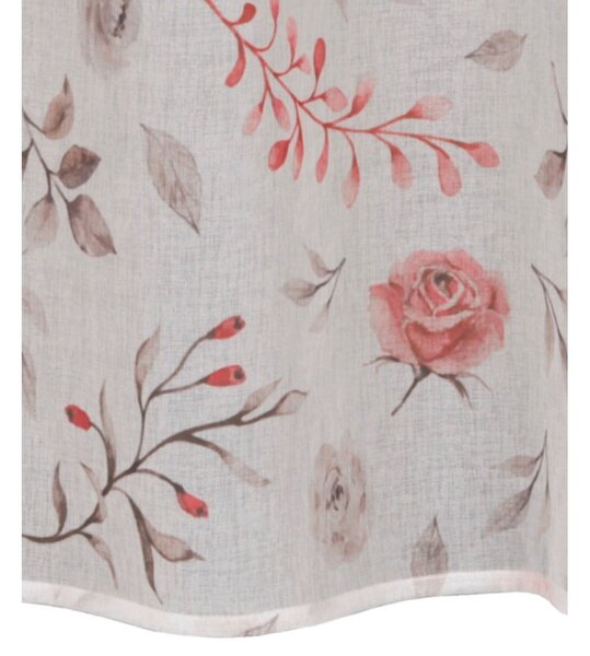 Bílo-růžová záclona 135x45 cm Rose – Sehlbach