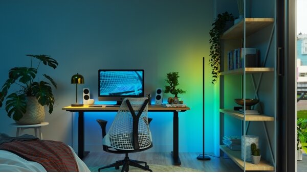Nanoleaf N7204K02-1FL- LED RGBW Stm. stojací lampa LED/22W/230V 2200-6500K Wi-Fi
