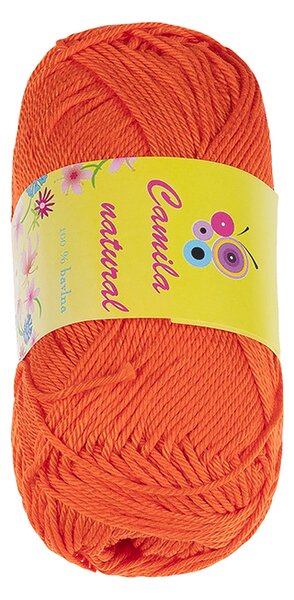 BELLATEX Příze CAMILA natural oranžová 50g / 125 m