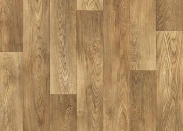 Breno PVC SMARTEX Sugar Oak 634D - tmavé dřevo, šíře 100 cm