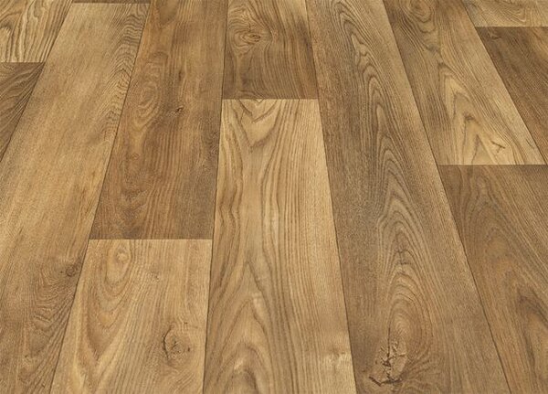 Breno PVC SMARTEX Sugar Oak 634D - tmavé dřevo, šíře 100 cm
