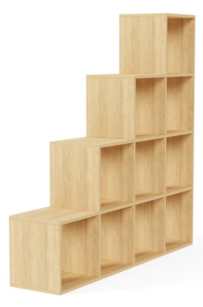 MIADOMODO Stupňovitý regál velký, volně stojící, Sonoma