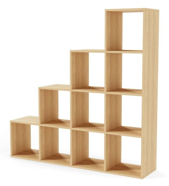 MIADOMODO Stupňovitý regál velký, volně stojící, Sonoma