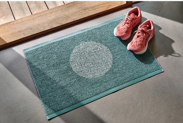 Tyrkysový vnitřní a venkovní koberec 70x50 cm Vera Pop Jade – Pappelina