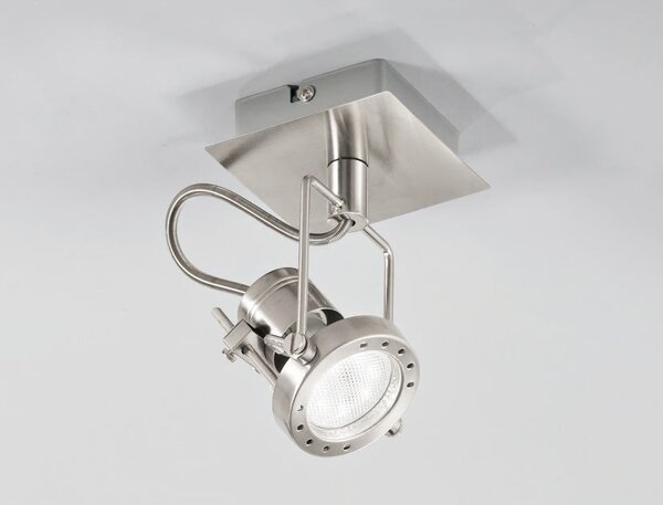 FAN SPOT-TECHNO-1 Spotové svítidlo SPOT LED TECHNO nikl 1xGU10 LED 5 W 400 LM 2700 K 11,6x10x17,9 cm - FANEUROPE