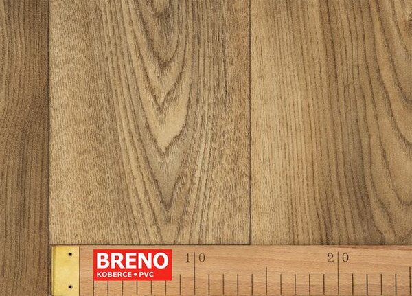 Breno PVC SMARTEX Sugar Oak 634D - tmavé dřevo, šíře 100 cm
