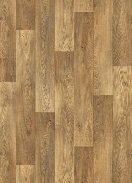 Breno PVC SMARTEX Sugar Oak 634D - tmavé dřevo, šíře 100 cm