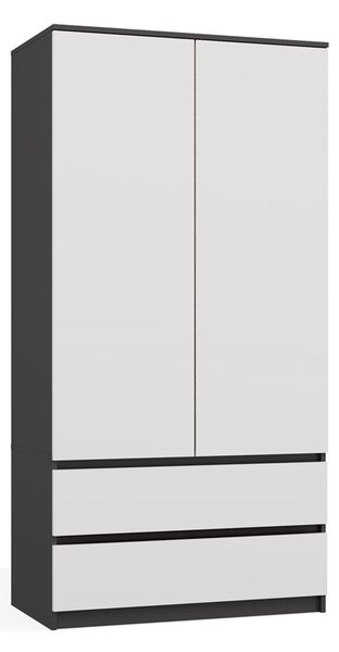 Šatní skříň Musecalo 1 (antracit + bílá). Akce -20%