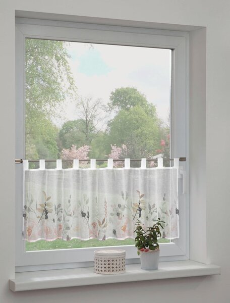 Bílá záclona 135x45 cm Floral – Sehlbach