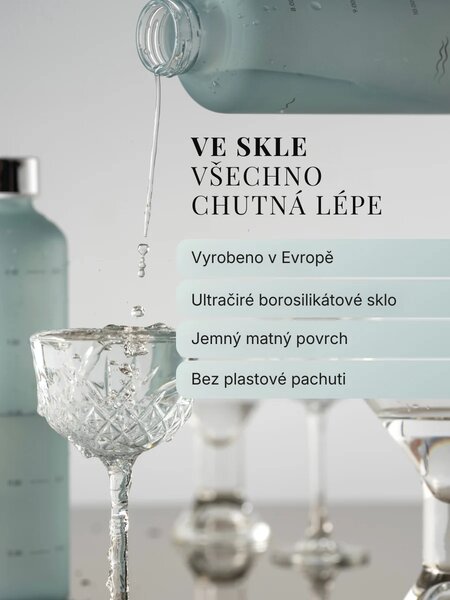 Skleněná lahev EQUA Water O'clock 750 ml