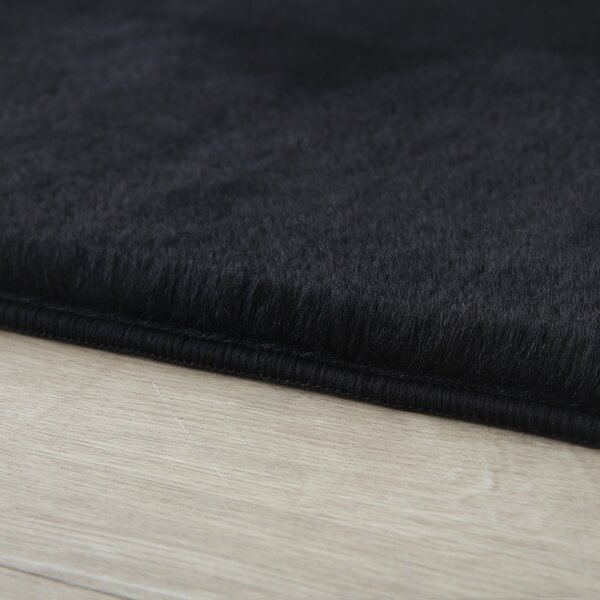 Ayyildiz, Běhoun Pouffy 5100 Black, 80x250, černá, obývací pokoj