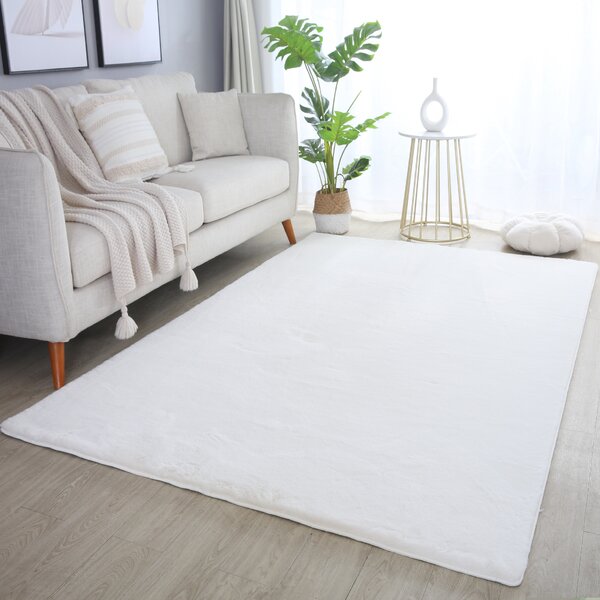 Ayyildiz, Kusový koberec Pouffy 5100 Cream, 60x110, bílá, obývací pokoj