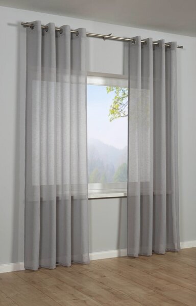 Šedý závěs 140x245 cm Len Uni – Sehlbach