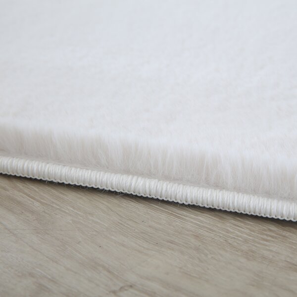 Ayyildiz, Kusový koberec Pouffy 5100 Cream, 60x110, bílá, obývací pokoj