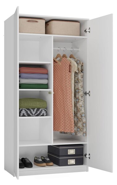 Šatní skříň Musecalo 3 (bílá). Akce -20%