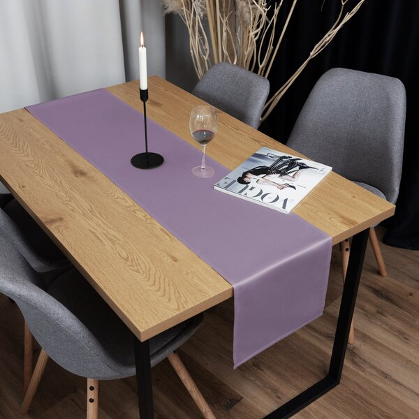 Biante Saténový běhoun na stůl polyesterový Satén LUX-043 Fialová lila 35x120 cm