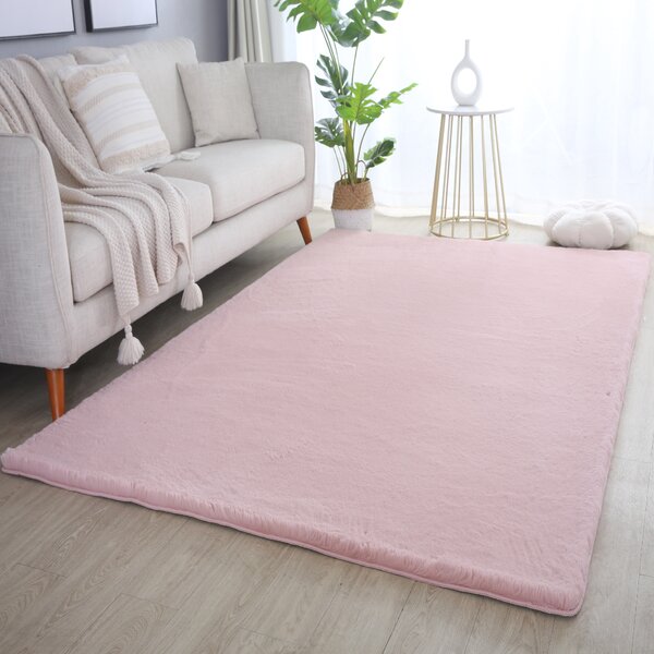 Ayyildiz, Kusový koberec Pouffy 5100 Rose, 60x110, růžová, obývací pokoj