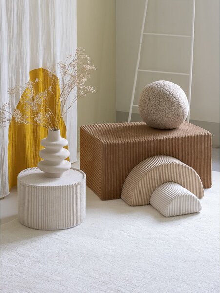 Hnědé manšestrové pěnové hřiště 75x49x37 cm Rainbow Montessori – Wigiwama