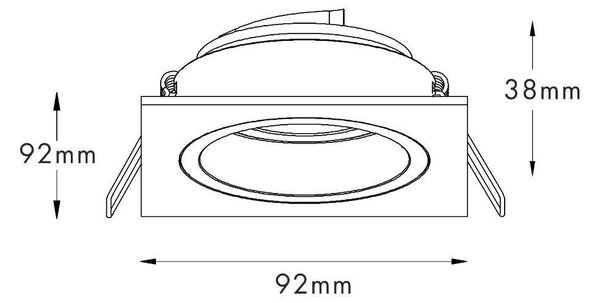 ZUMA 003064-001352 Bodové svítidlo CHUCK DL SQUARE černá- zlatá 92706 - ZUMALINE