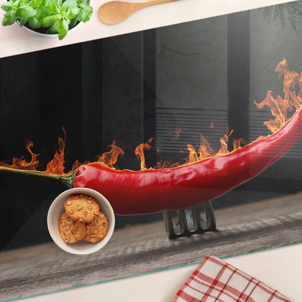 Skleněné krájecí prkénko Oheň a chilli paprička ddk-nr-wm-00006809
