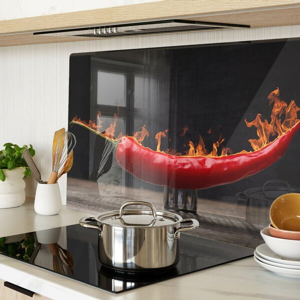 Skleněné krájecí prkénko Oheň a chilli paprička ddk-nr-wm-00006809