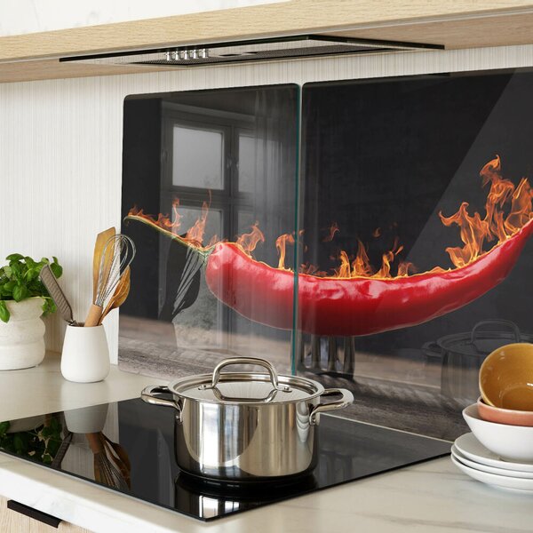 Skleněné krájecí prkénko Oheň a chilli paprička ddk-nr-wm-00006809