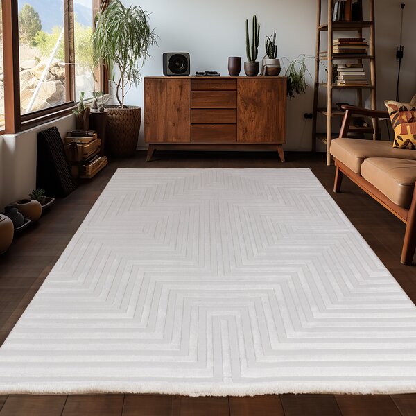 Ayyildiz, Kusový koberec Sahara 1111 Cream, 200x290, bílá, obývací pokoj