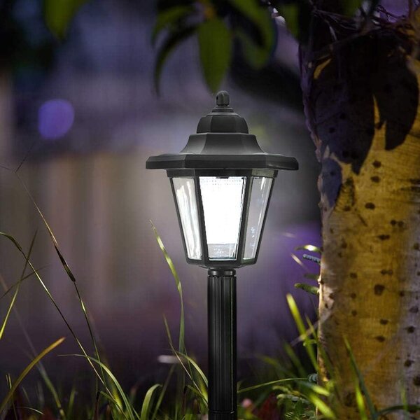 4Leaders Solární venkovní zahradní lampa černá 12×47 cm