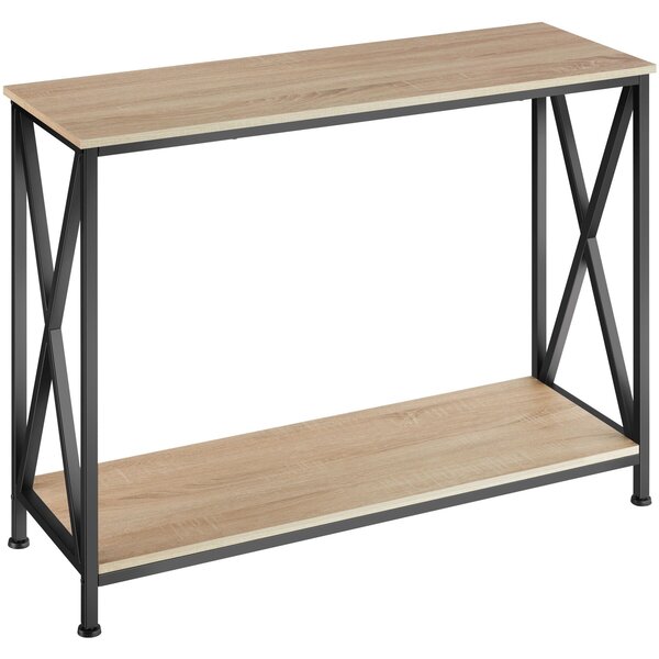 Tectake Konzolový stolek Tacoma 100x35x80,5cm - Industrial světlé dřevo, dub Sonoma