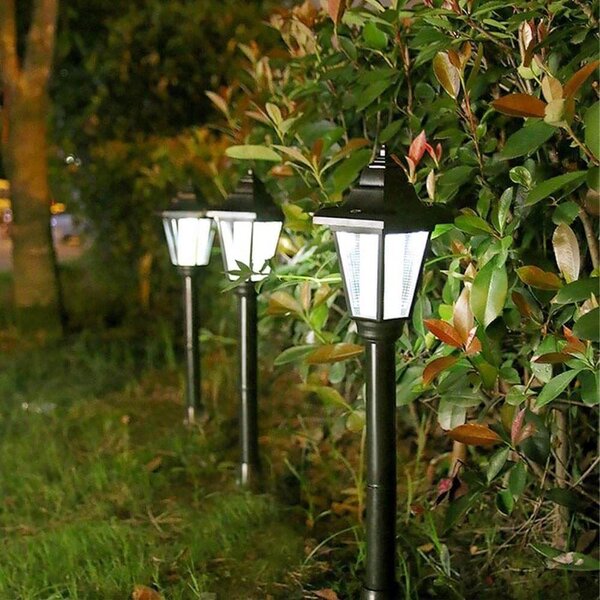 4Leaders Solární venkovní zahradní lampa černá 12×47 cm